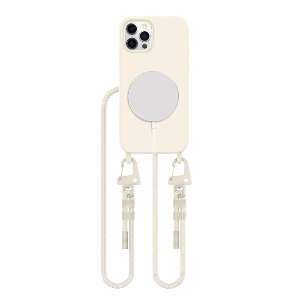 Tech-Protect MagNecklace MagSafe-kotelo iPhone 12 / 12 Pro - Beige