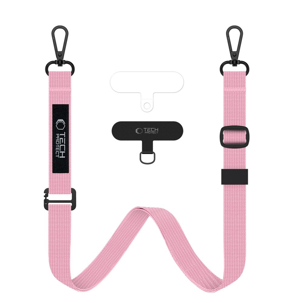 Tech-Protect C65 Rope Crossbody Leash - vaaleanpunainen
