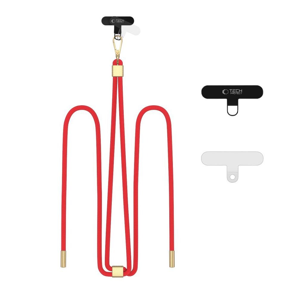 Tech-Protect C2S Rope Crossbody hihnahihna - punainen