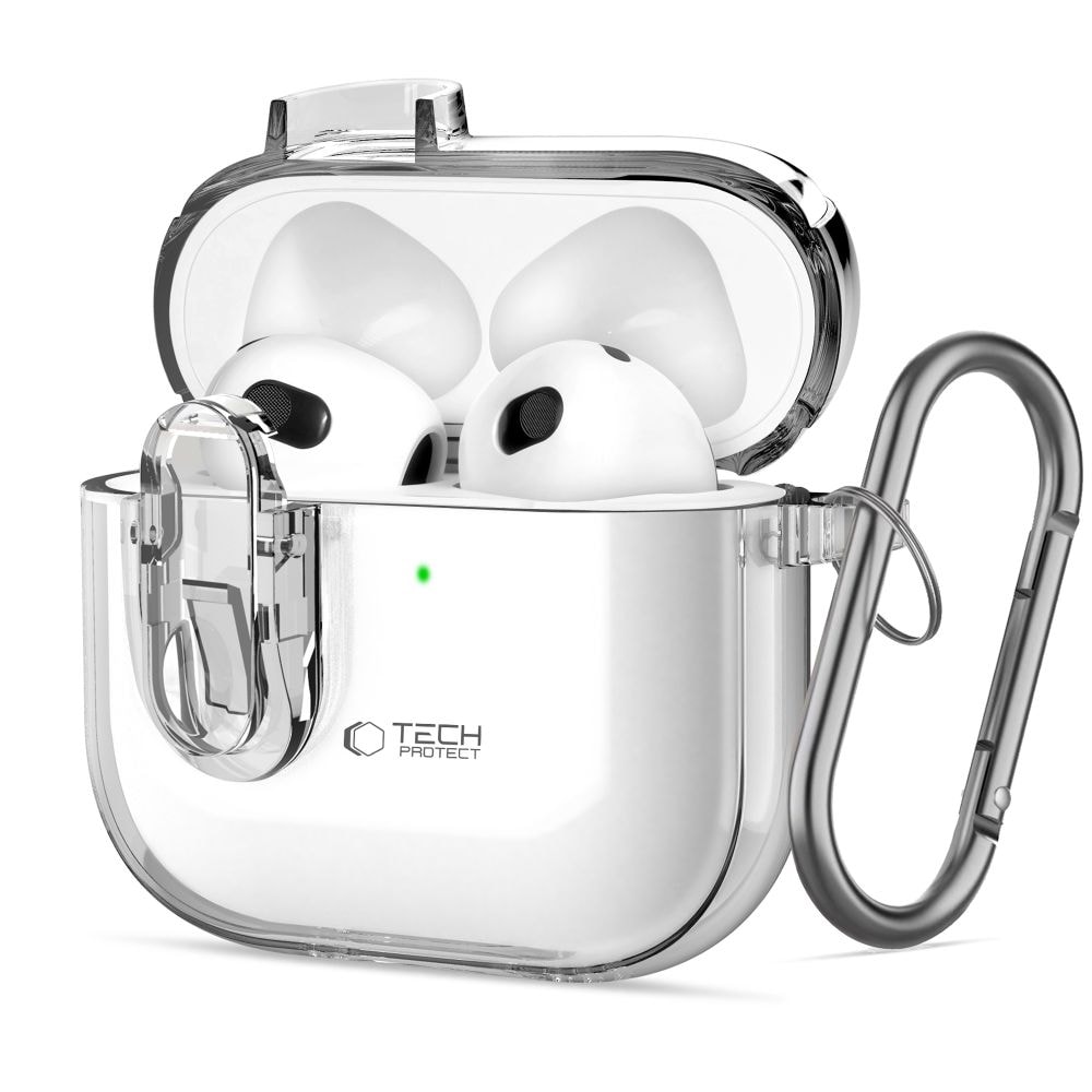 Tech-Protect Slim Hook -kotelo AirPods 4:lle - Kirkas