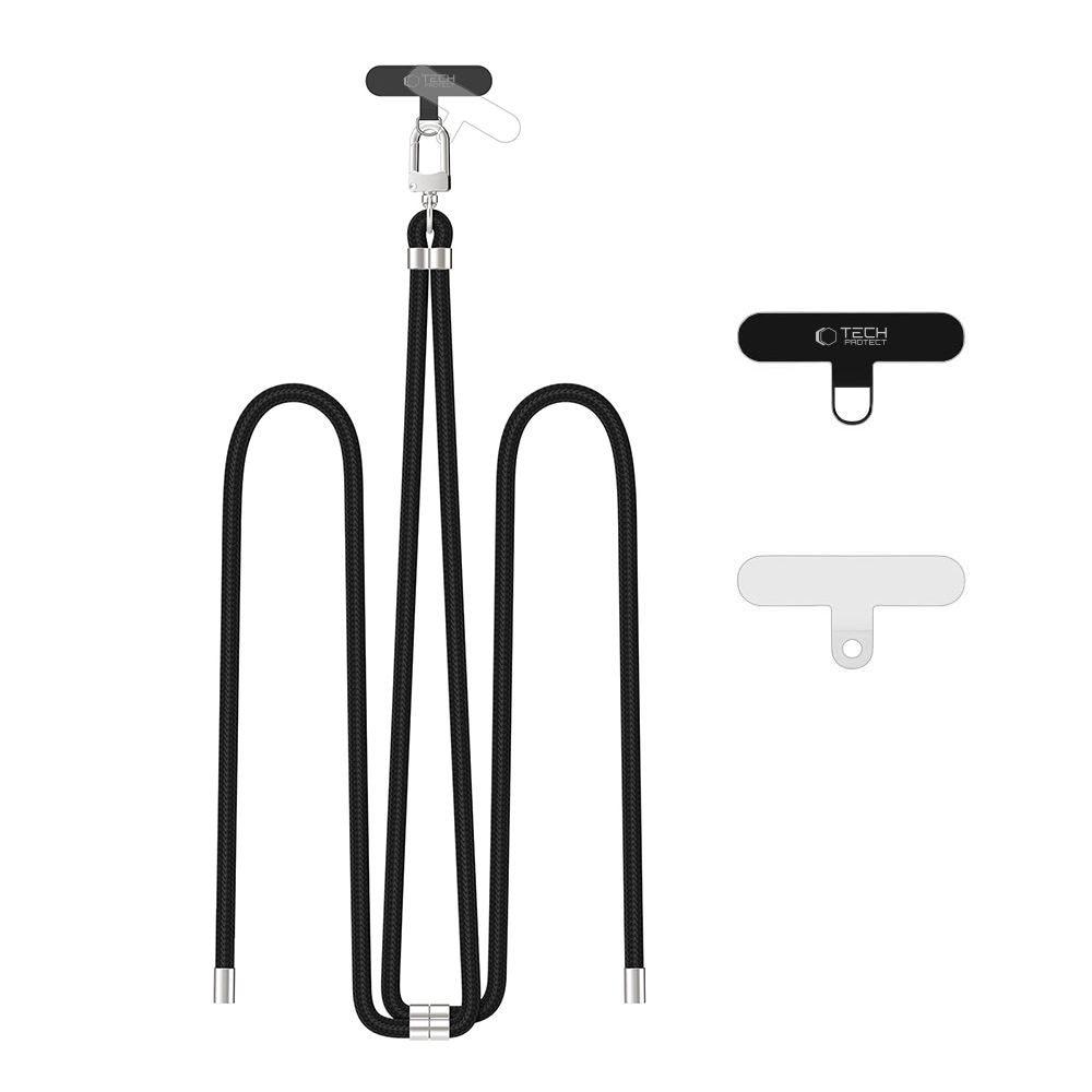 Tech-Protect C7S Rope Crossbody -rannehihna - musta