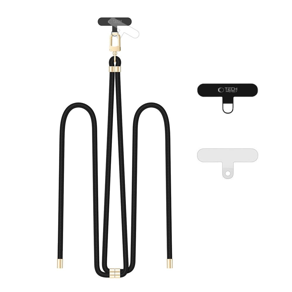 Tech-Protect C7S Rope Crossbody -rannehihna - musta