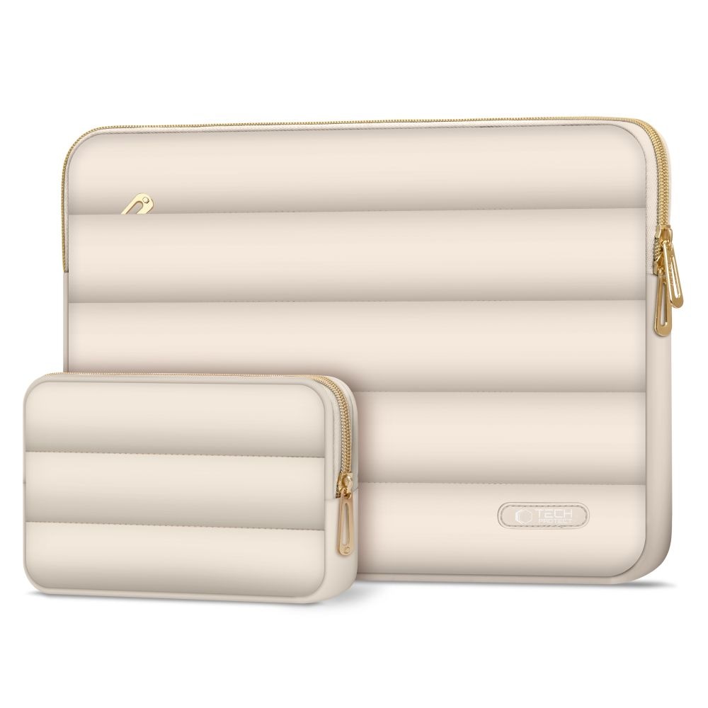 Tech-Protect Puffy 13-14 kannettava tietokone laukku - Beige