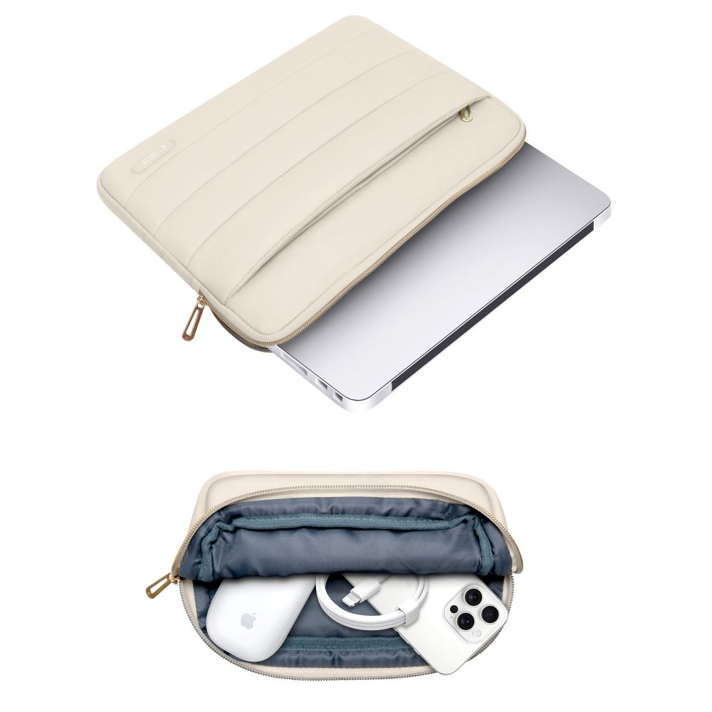 Tech-Protect Puffy 13-14 kannettava tietokone laukku - Beige