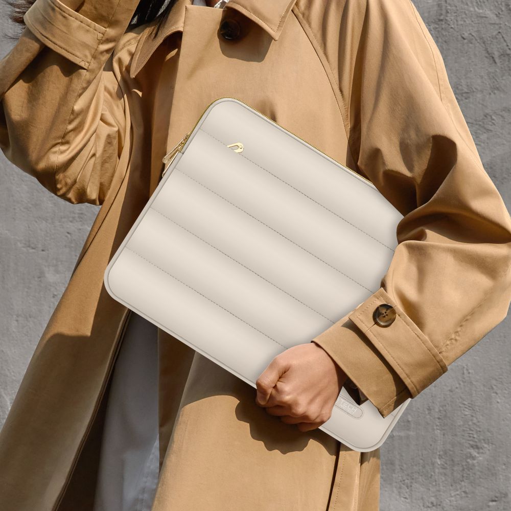 Tech-Protect Puffy 13-14 kannettava tietokone laukku - Beige
