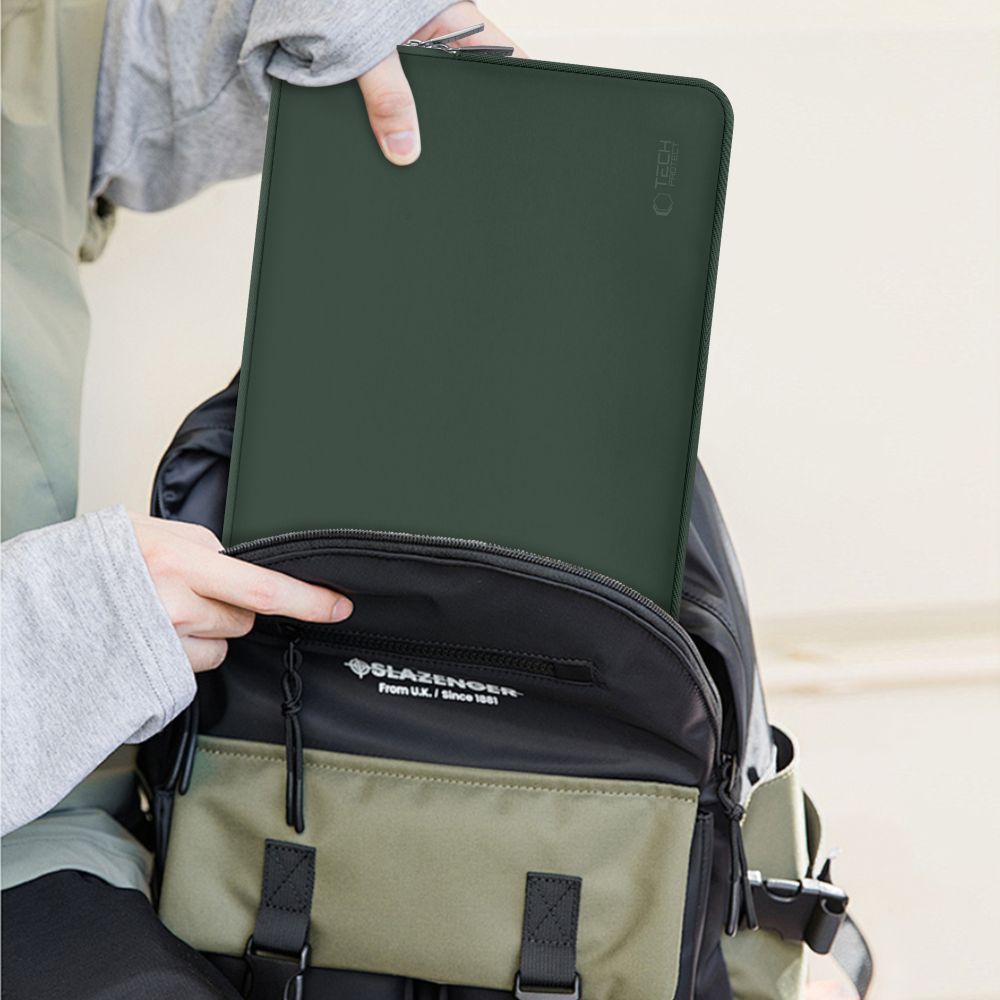 Tech-Protect Neoslim 13-14 kannettava tietokone laukku - vihreä