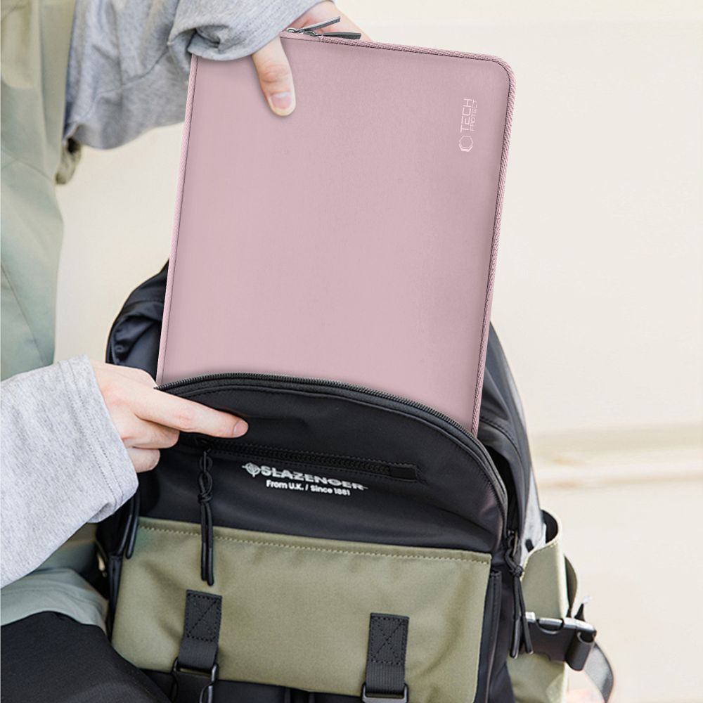 Tech-Protect Neoslim 15-16" kannettava tietokone laukku - vaaleanpunainen