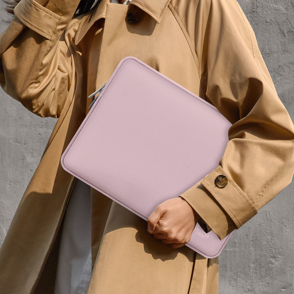 Tech-Protect Neoslim 15-16" kannettava tietokone laukku - vaaleanpunainen