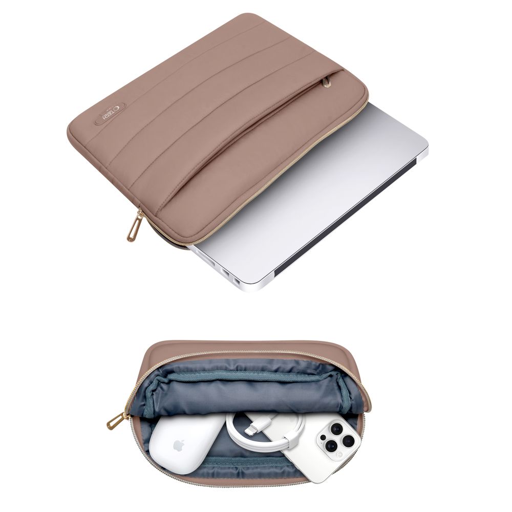 Tech-Protect Puffy 15-16" kannettava tietokone laukku - ruskea
