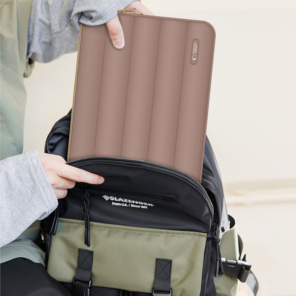 Tech-Protect Puffy 15-16" kannettava tietokone laukku - ruskea