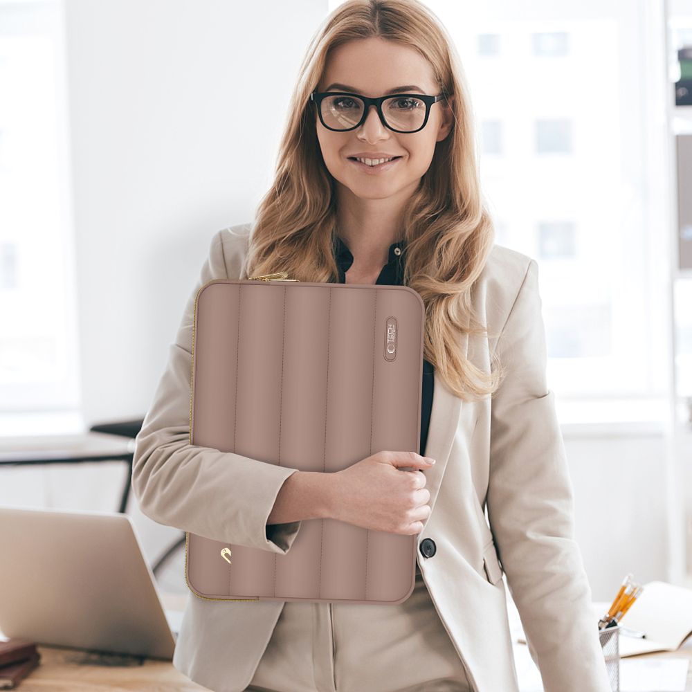 Tech-Protect Puffy 15-16" kannettava tietokone laukku - ruskea