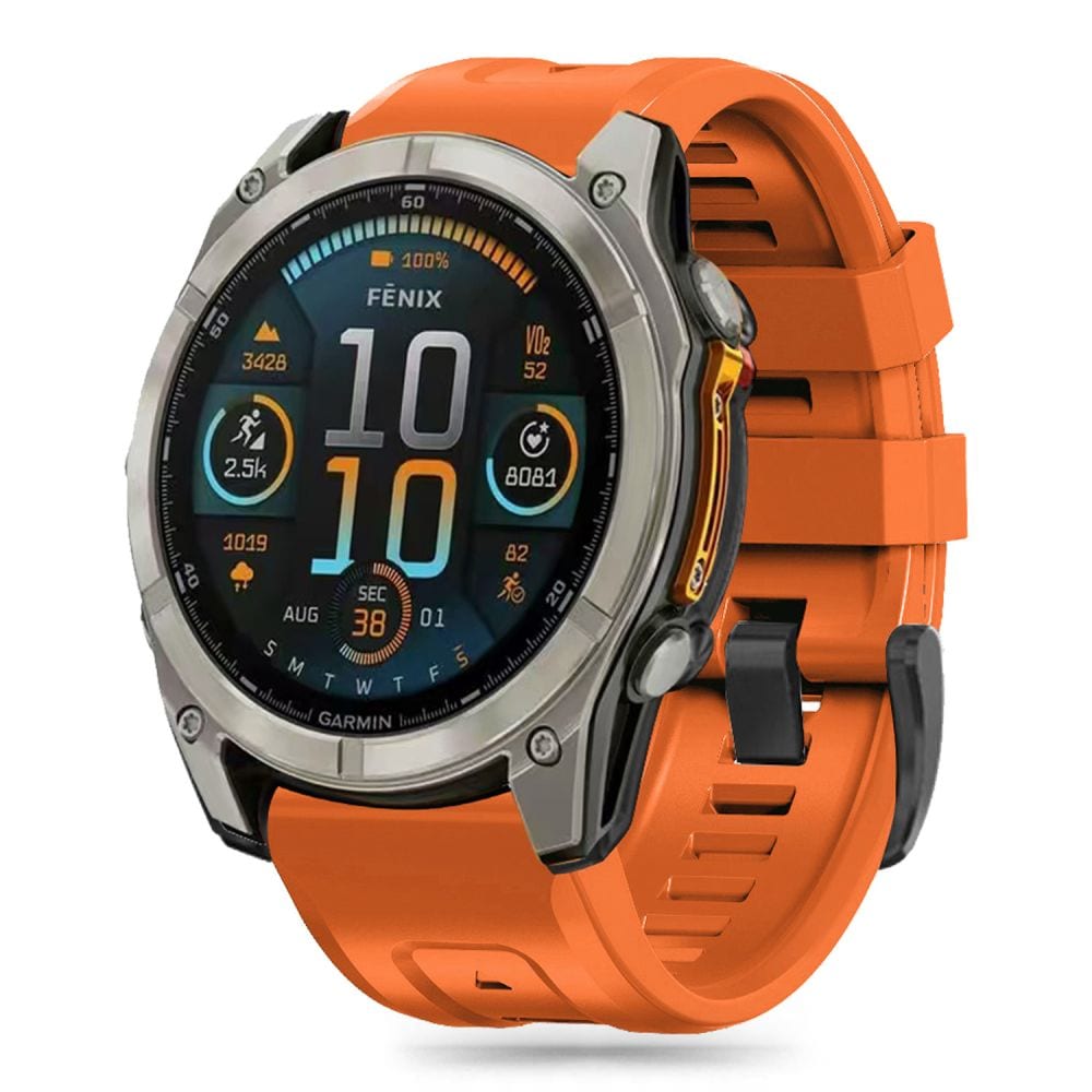 Tech-Protect silikonihihna Garmin Fenix 5S / 5S PLUS / 6S / 6S Pro / 7S / 8 (43MM) - oranssi