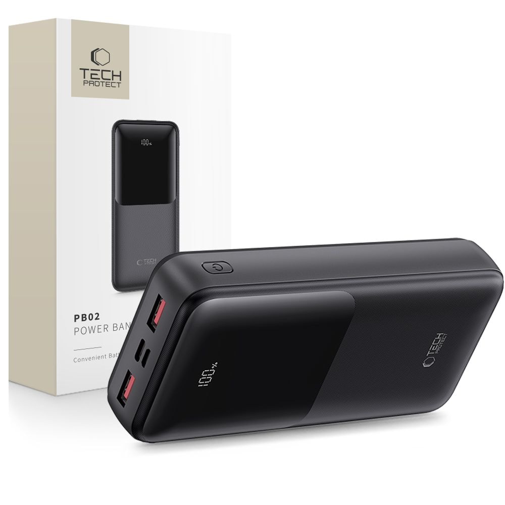 Powerbank Tech-Protect PB02 20000mAh 22.5W - musta