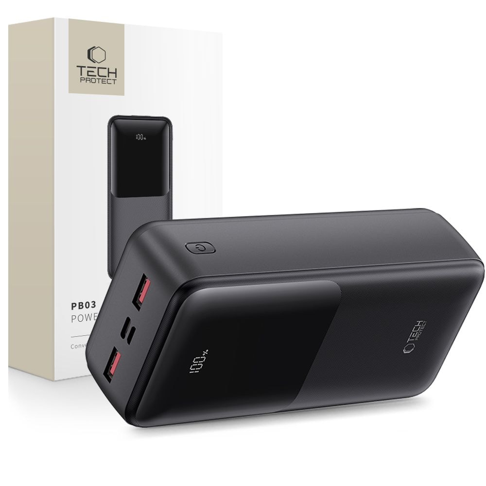 Powerbank Tech-Protect PB03 30000mAh 22.5W - musta