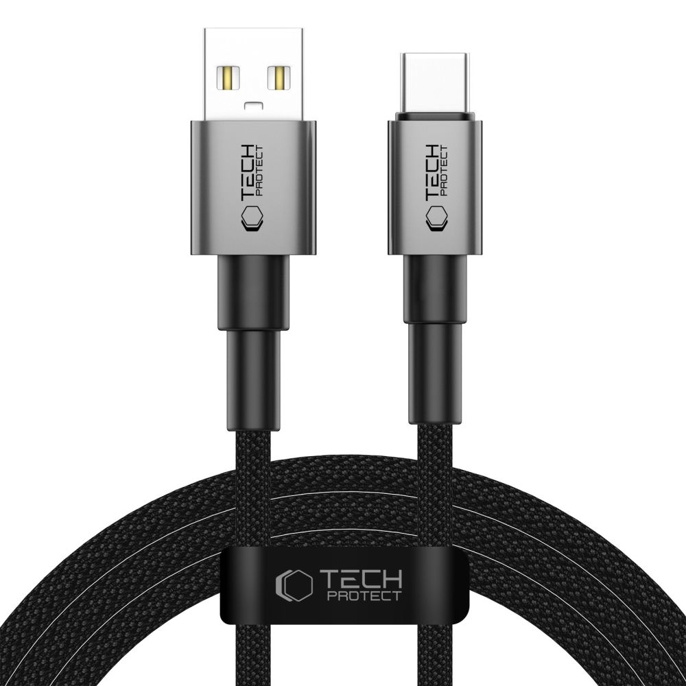 Tech-Protect UltraBoost DNA USB-A / USB-C kaapeli 15W/3A 200cm - harmaa - harmaa