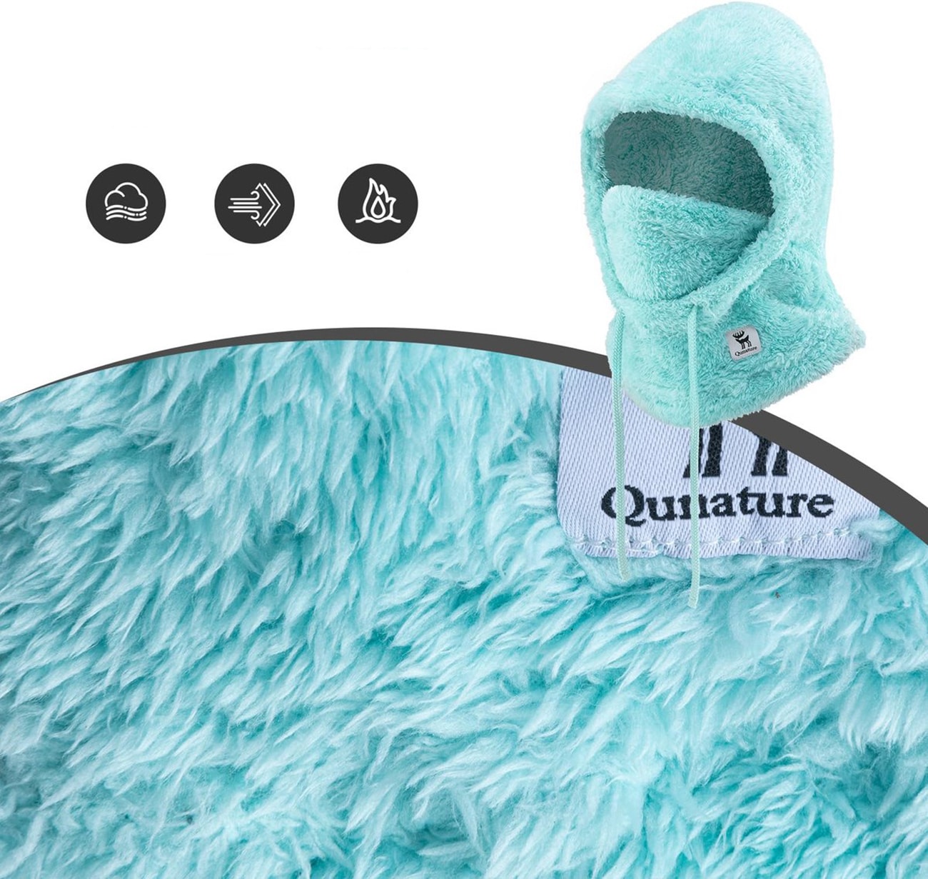 Qunature Arctic Velvet Ski Balaclava koko M - Minttu