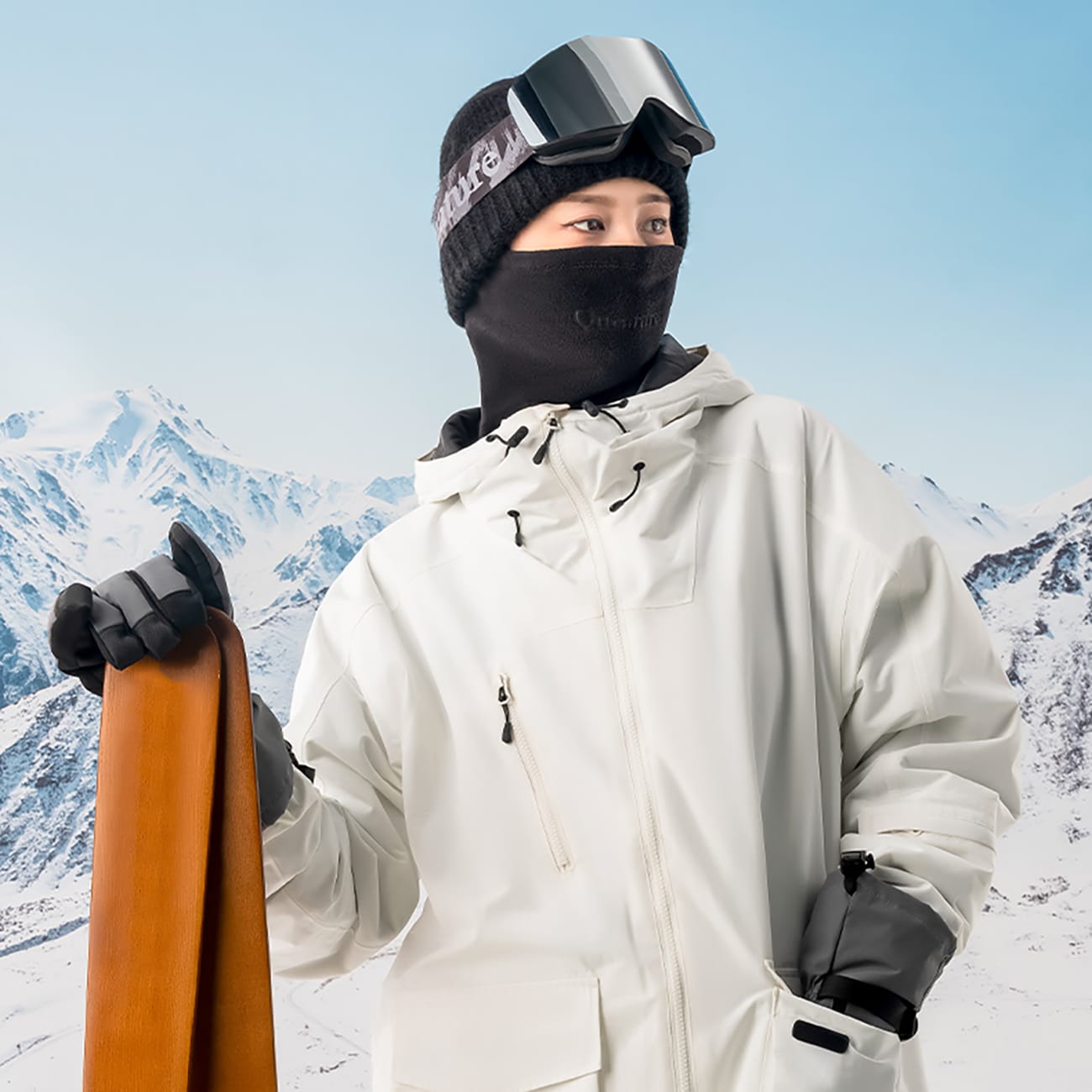 Qunature Oli Ski kaulalämmitin koko L - musta
