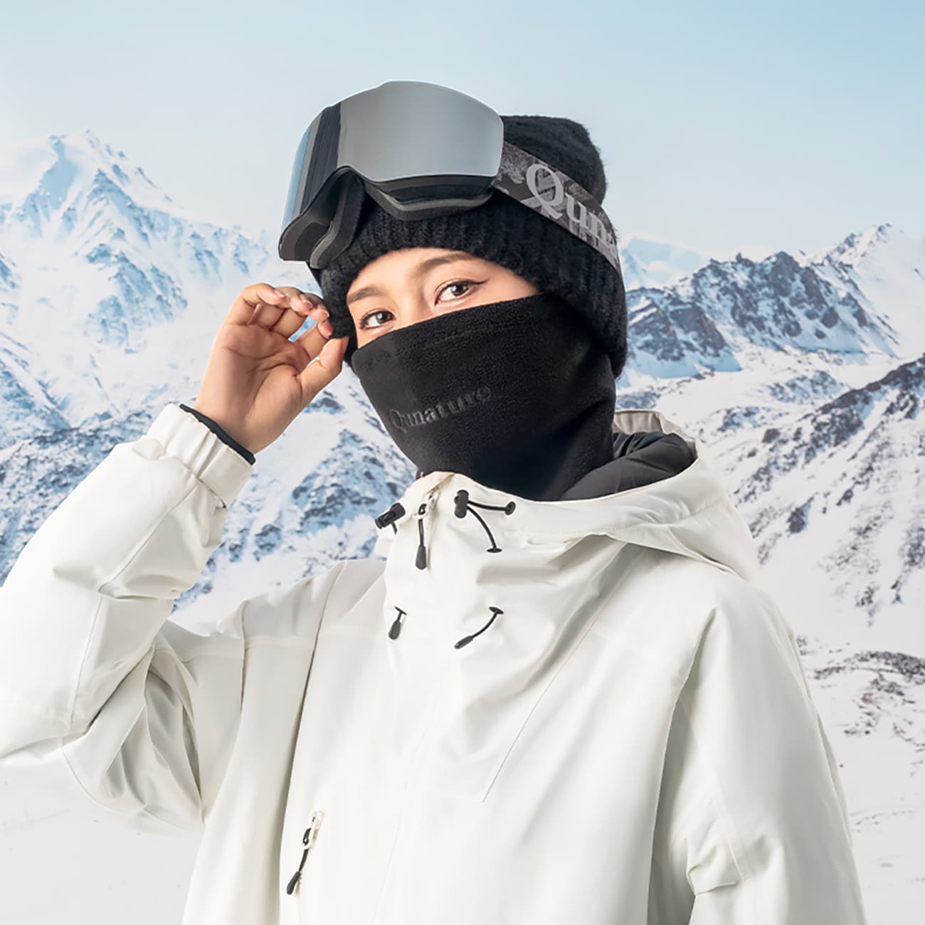 Qunature Oli Ski kaulalämmitin koko L - musta
