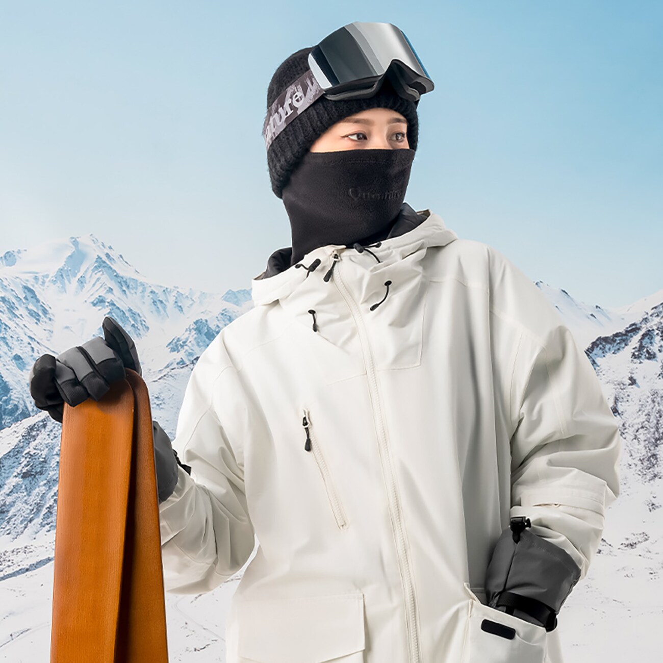 Qunature Oli Ski kaulalämmitin koko M - musta