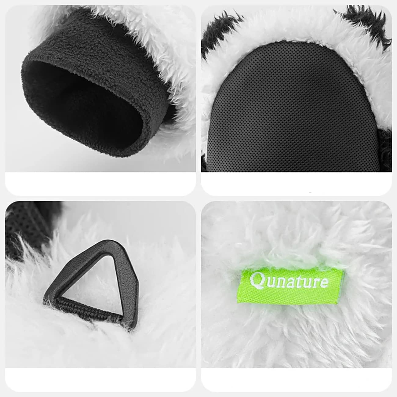 Qunature Panda hiihtohanskat lapsille ja aikuisille koko S - musta/valkoinen