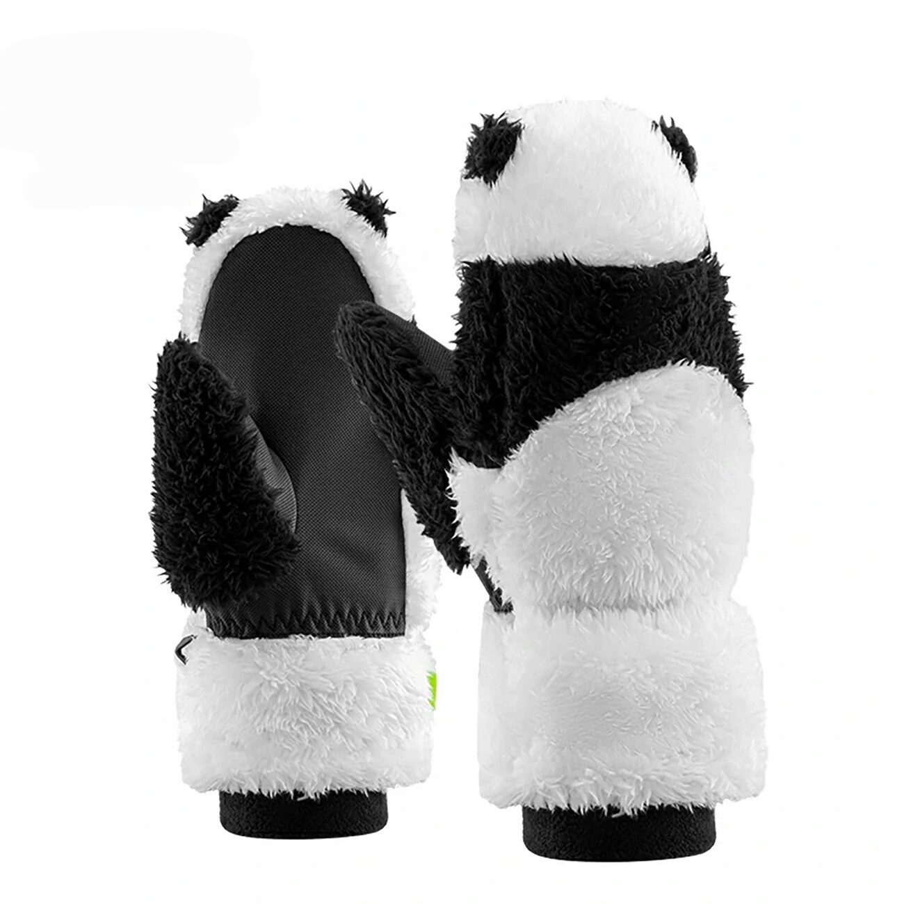 Qunature Panda hiihtohanskat lapsille ja aikuisille koko S - musta/valkoinen