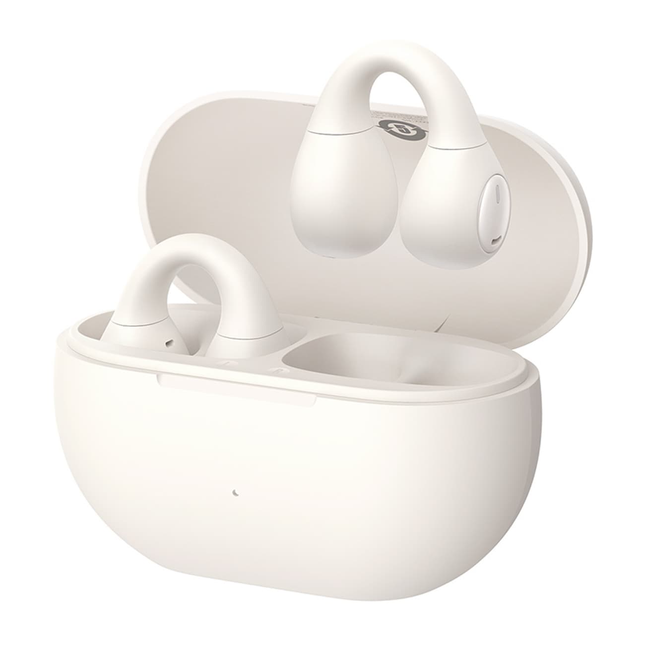 Baseus Bass 15 Clip OWS langattomat kuulokkeet & Baseus Simple USB-C 3A 30cm kaapeli - valkoinen