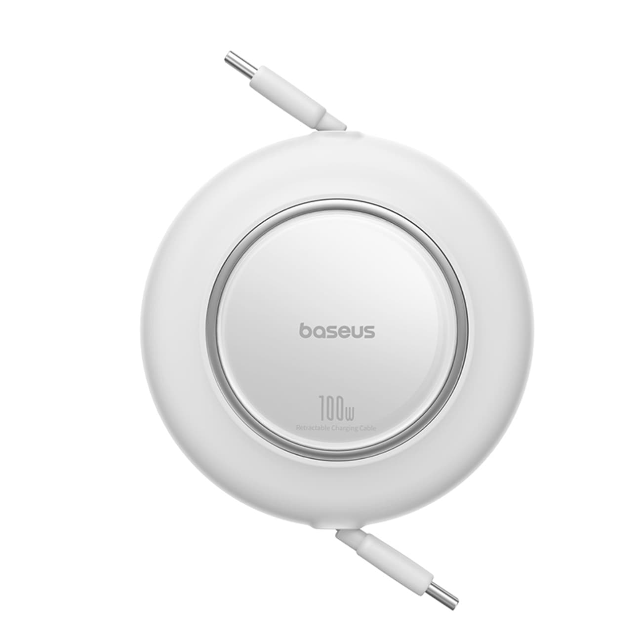 Baseus Free2Pull Mini 100W sisäänvedettävä USB-C-kaapeli - USB-C 2m - valkoinen
