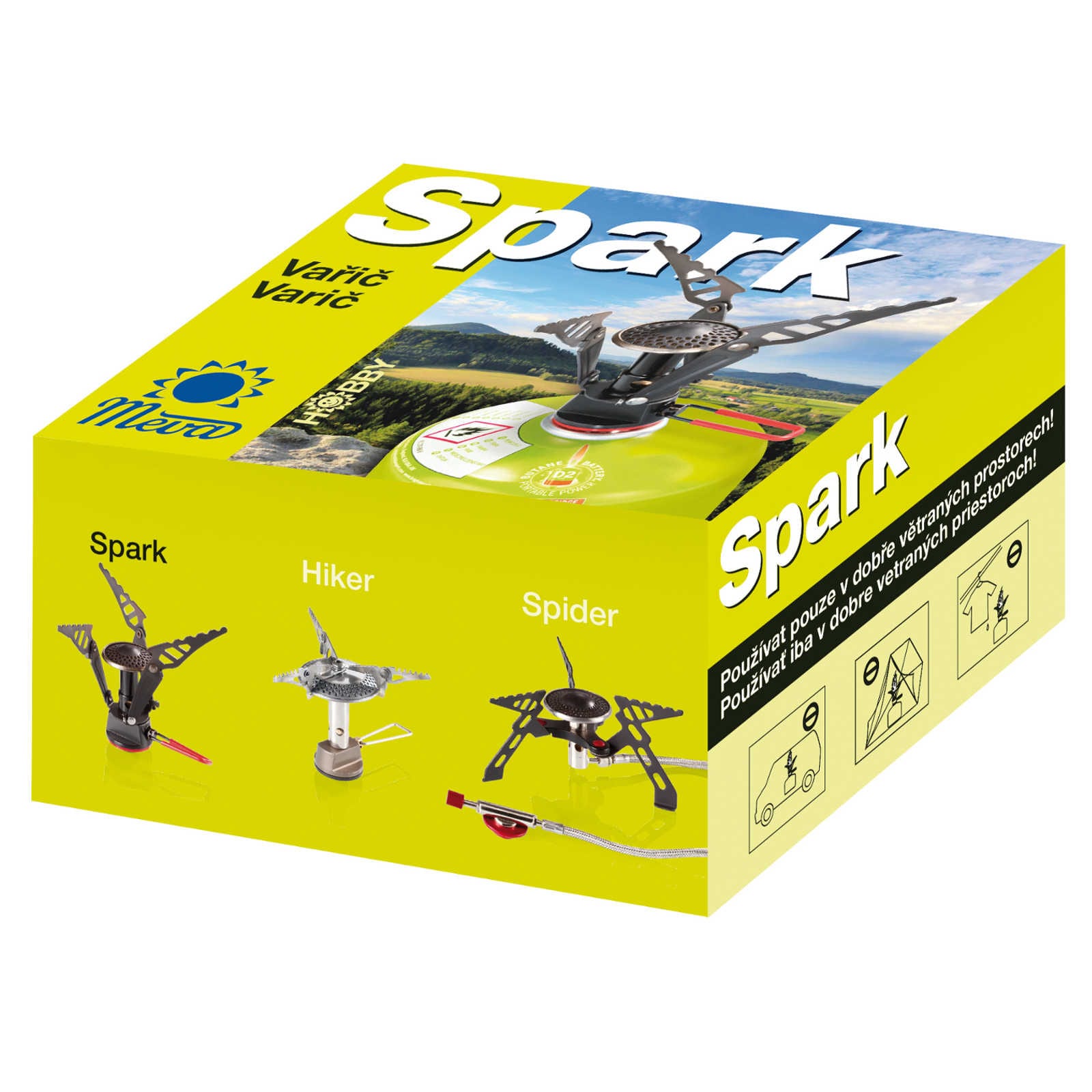 Kevyin turistikeitin kaasupatruunoille (venttiili tai kierre) SPARK 80gram 2.6kW