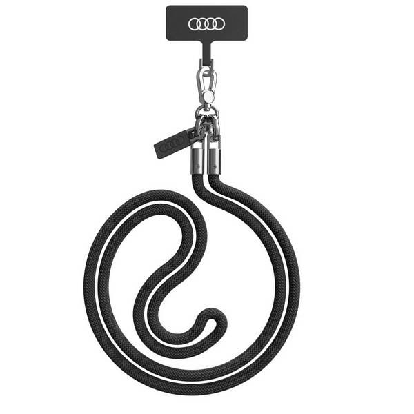 Audi Crossbody Leash Universal 120cm x 6mm - musta