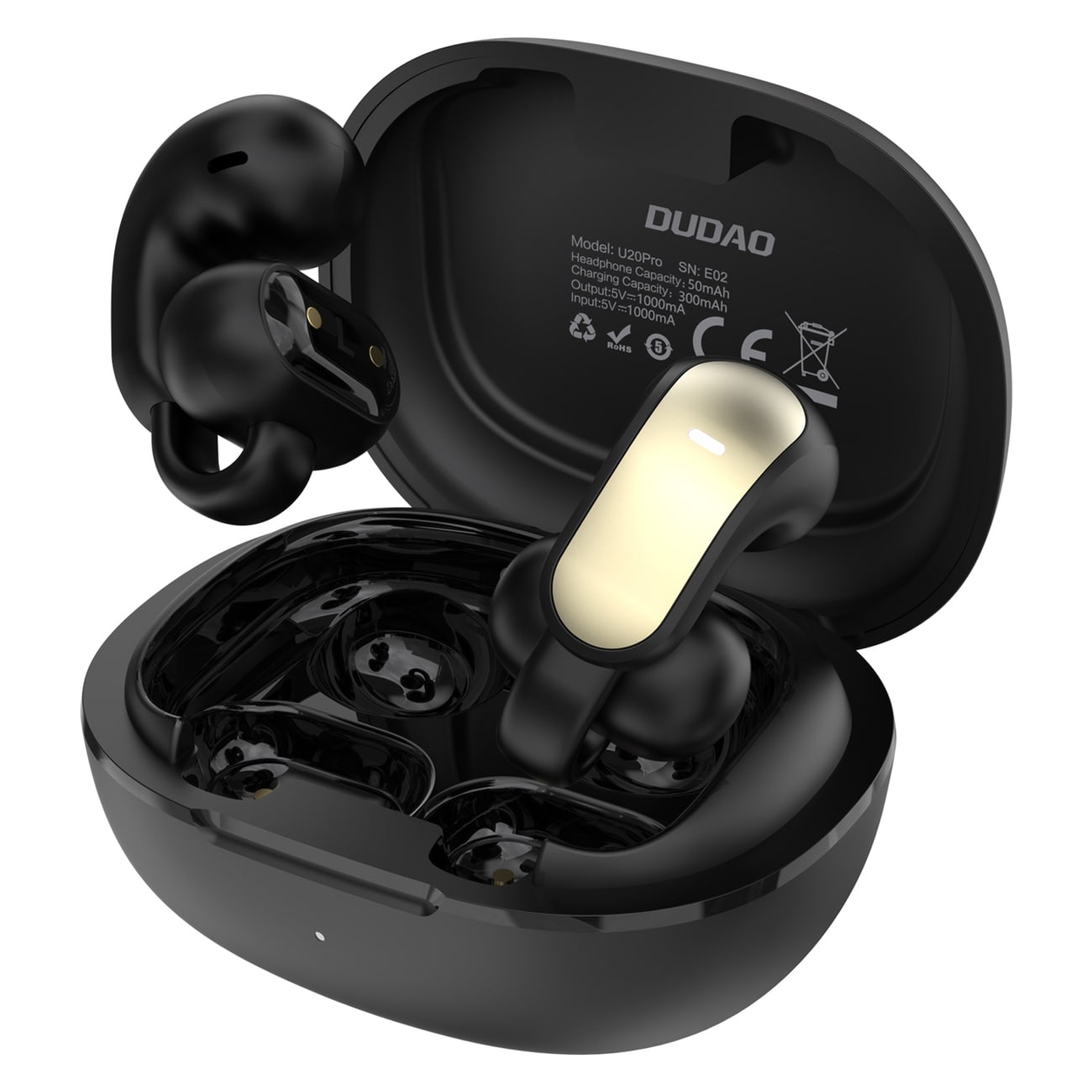 Dudao U20 Pro TWS langattomat Bluetooth-kuulokkeet - musta