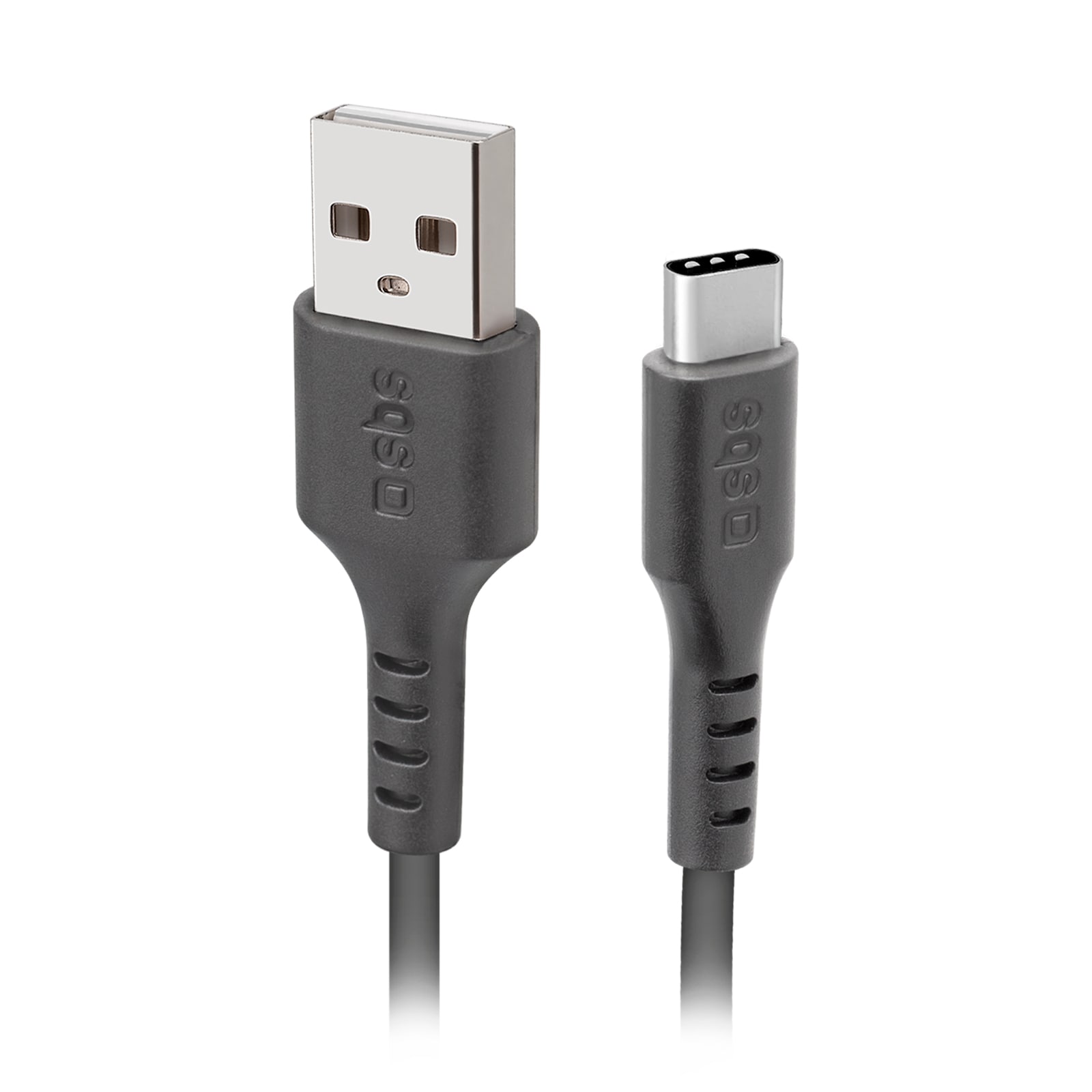 SBS TECABLETC220K USB-A - USB-C kaapeli 2 m - Musta
