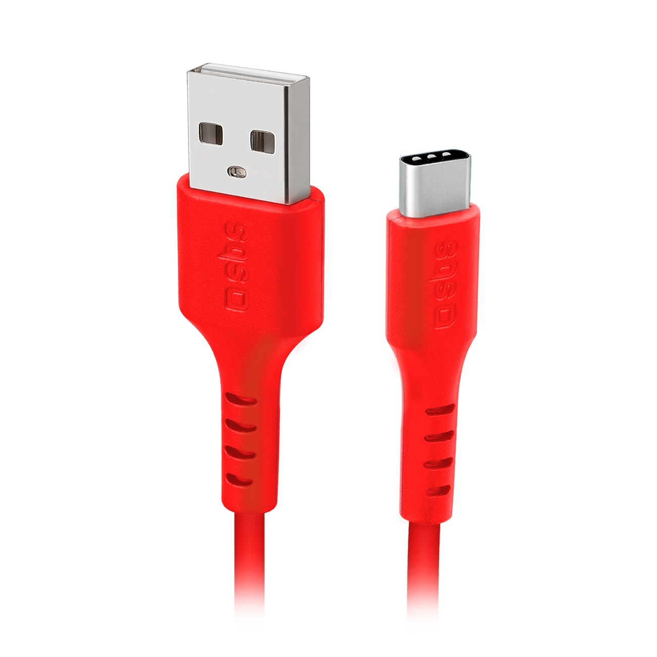 SBS TECABLEMICROC15R USB-A - USB-C kaapeli 1.5m - punainen