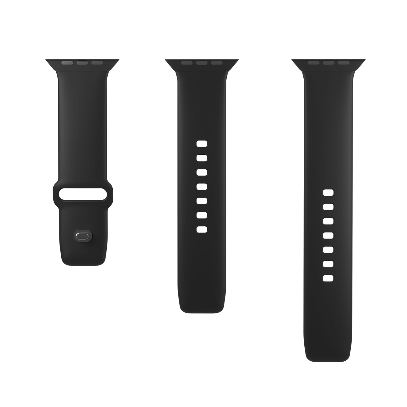 Puro Icon silikoniranneke Apple kellolle 42 / 44 / 45 / 49 mm - musta (2 kpl)