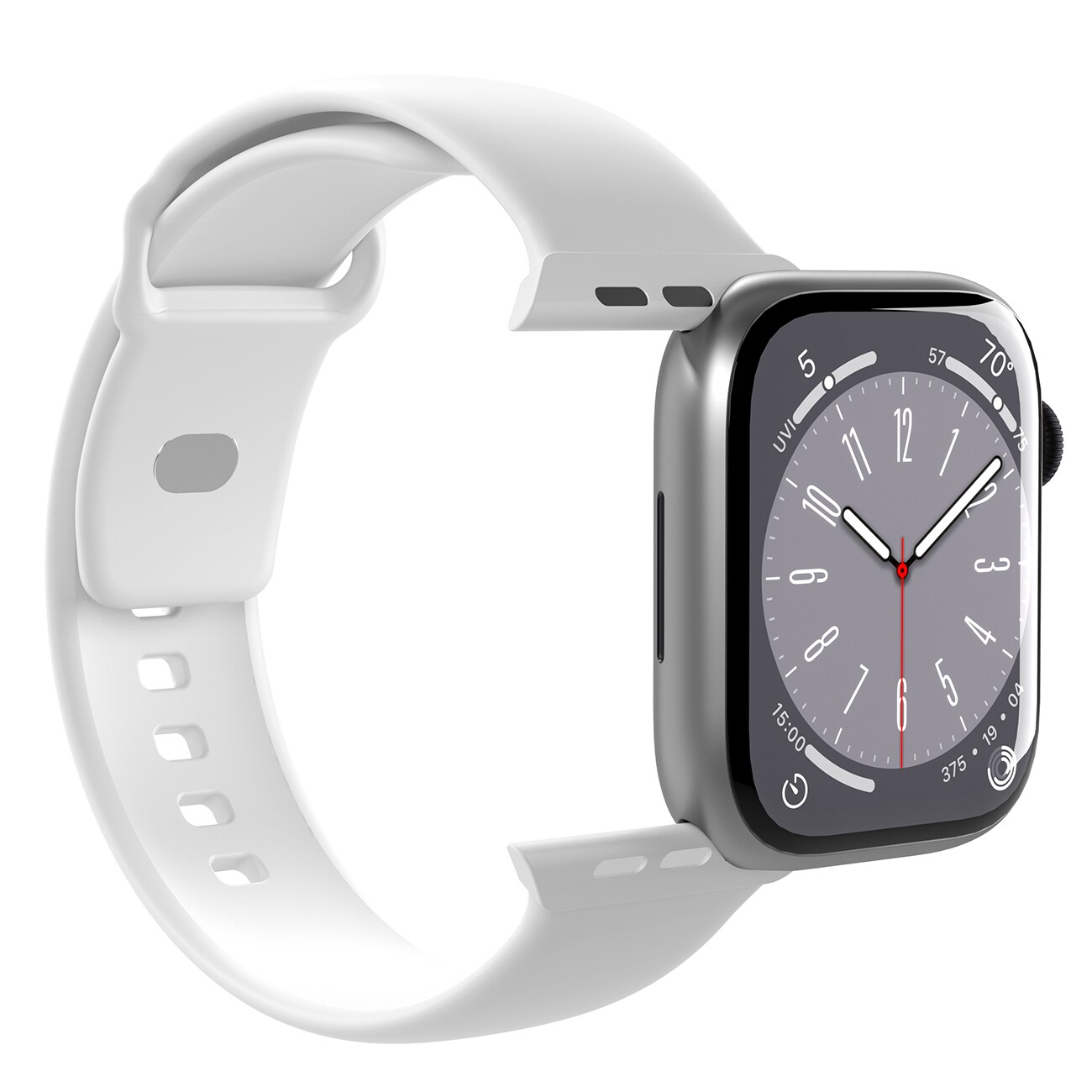 Puro Icon Silikoniranneke Apple kellolle 42 / 44 / 45 / 49 mm - Valkoinen (2 kpl)