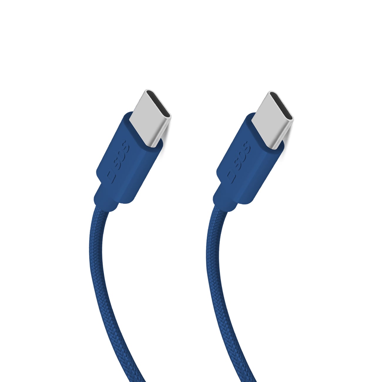 SBS TECABLETISSUETCCB USB-C - USB-C 1.5m 60W punottu kaapeli - sininen