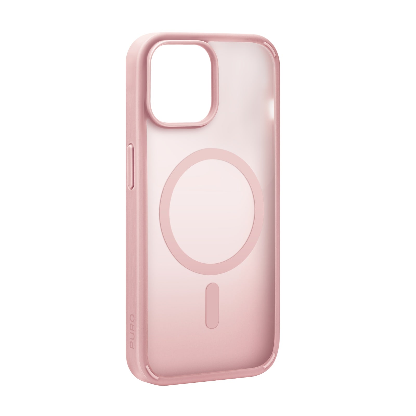 Puro Gradient MagSafe Silikoni Case for iPhone 15 - vaaleanpunainen (Pink)