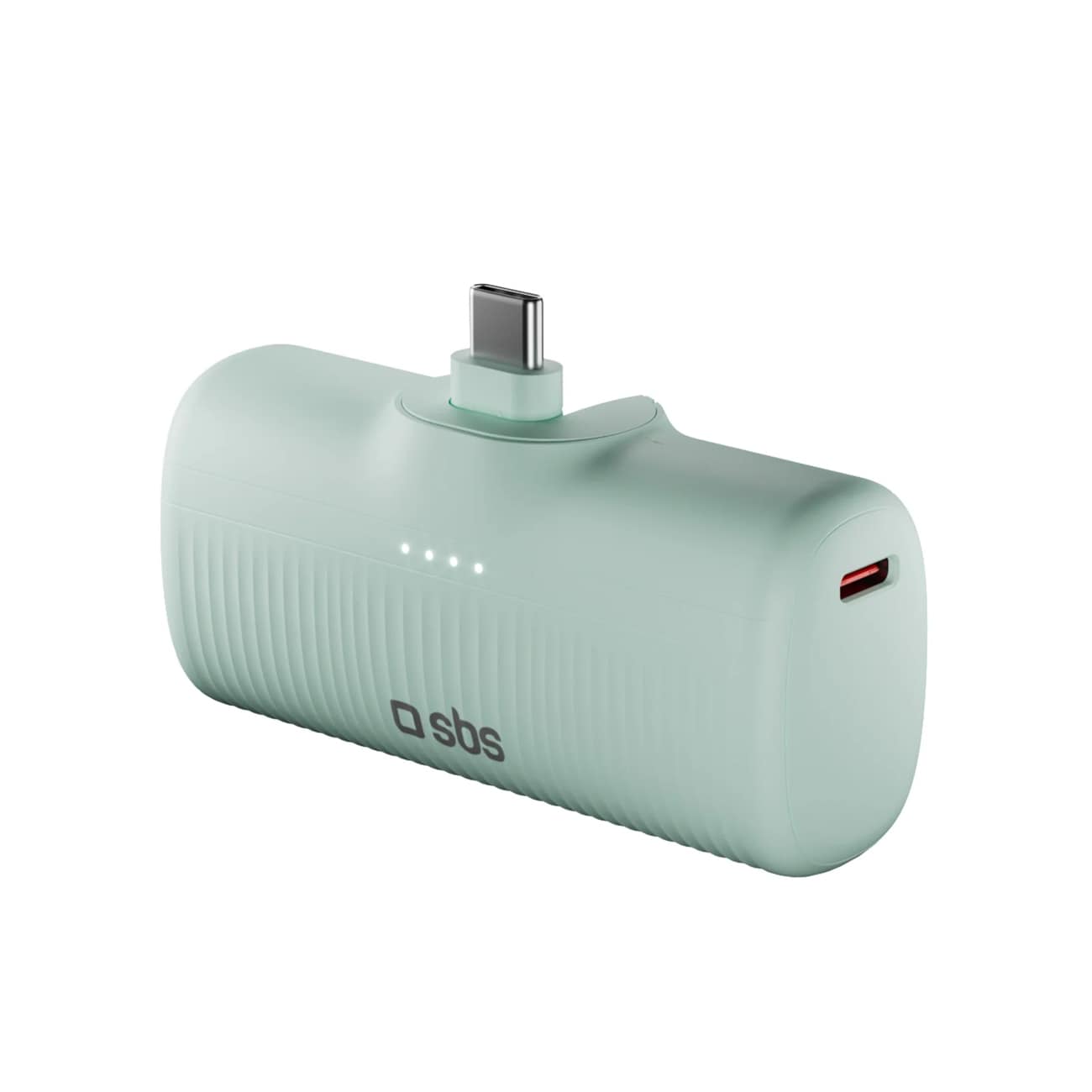 SBS EcoPower 5000 mAh 10W tehopankki sisäänrakennetulla USB-C-portilla - vihreä