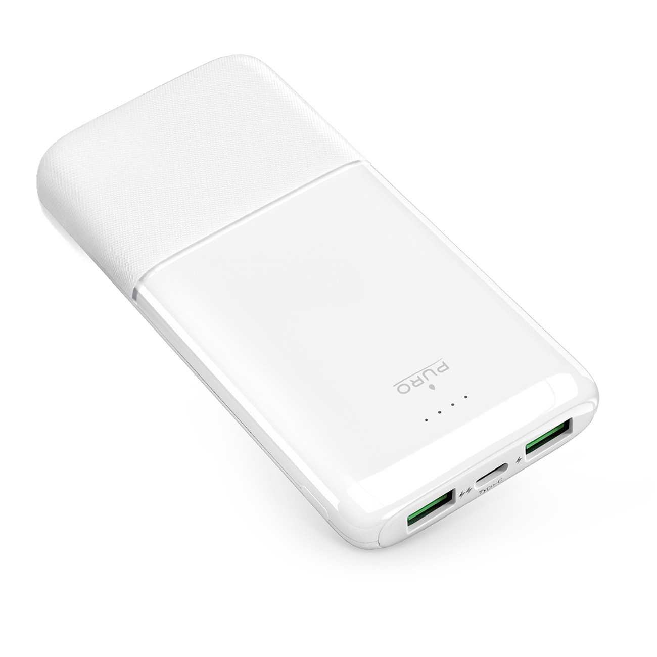 Powerbank Puro DAILY 10 PLUS 10000mAh 2x USBA / 1x USB-C 22.5W - valkoinen