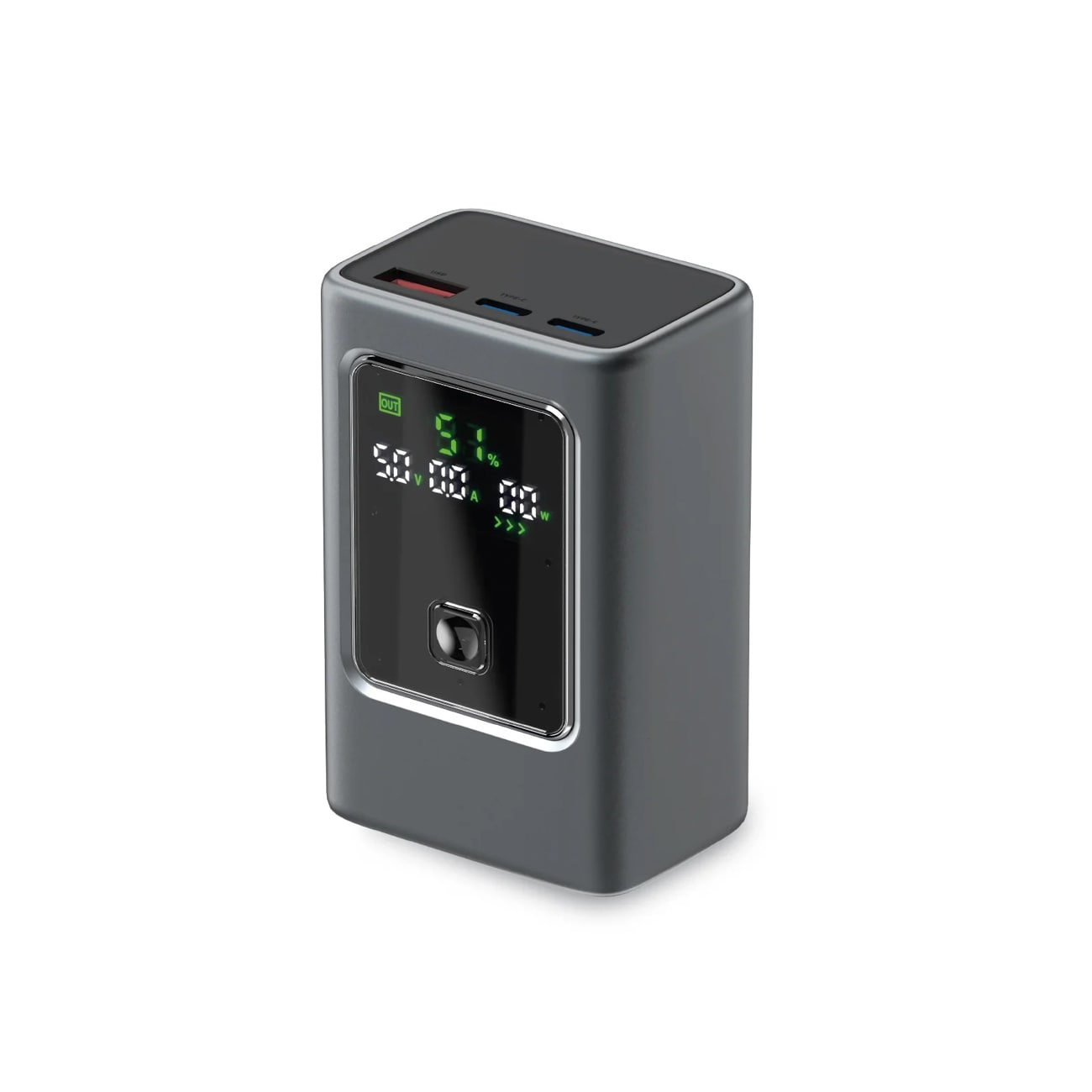 Powerbank SBS 10000mAh PD 35W LCD-näytöllä - harmaa