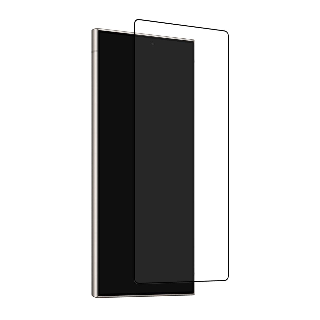 Puro Frame karkaistu lasi mustalla kehyksellä Samsung Galaxy S25 Ultra -puhelimelle