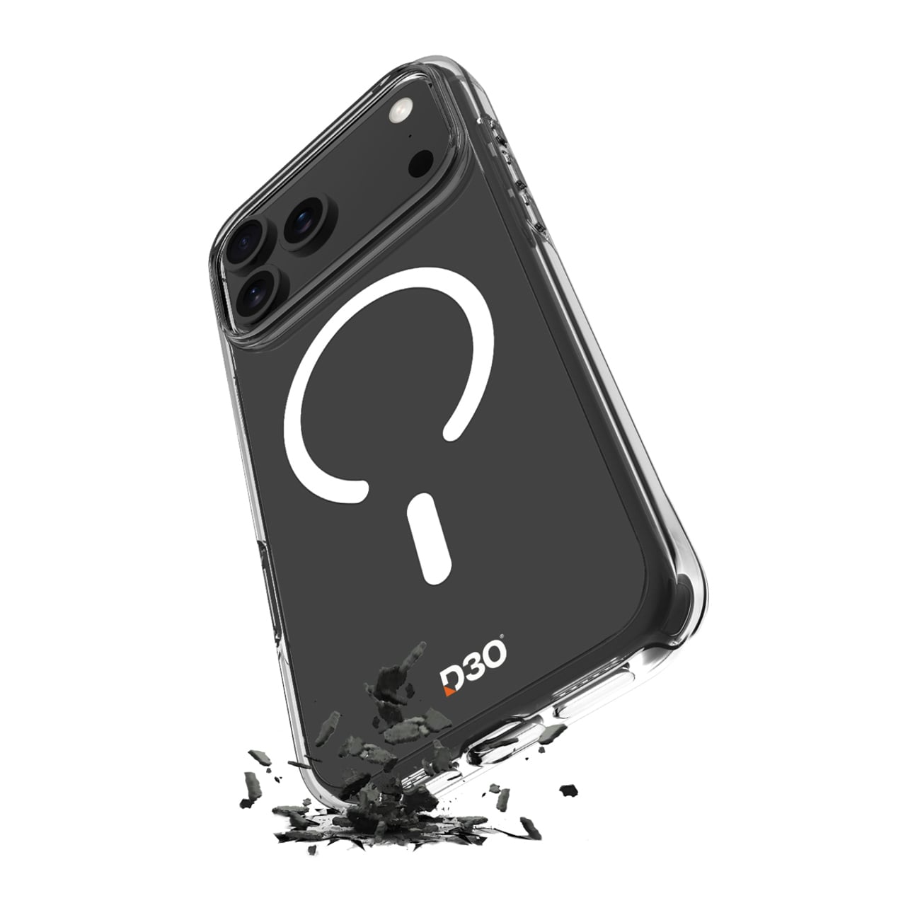 Puro Impact Clear D3O TPU+PC Case MagSafe for iPhone 17 Pro Max - läpinäkyvä