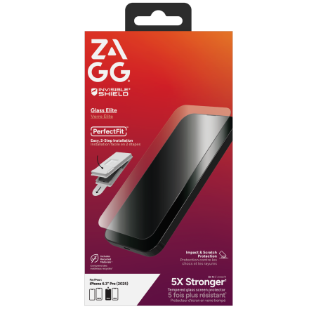 ZAGG Invisibleshield Glass Elite karkaistu lasi iPhone 17 Pro:lle