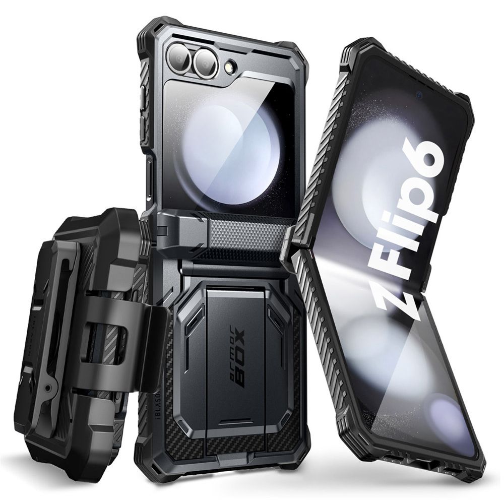 Supcase IBLSN ArmorBox kotelo Samsung Galaxy Z Flip 6 - musta