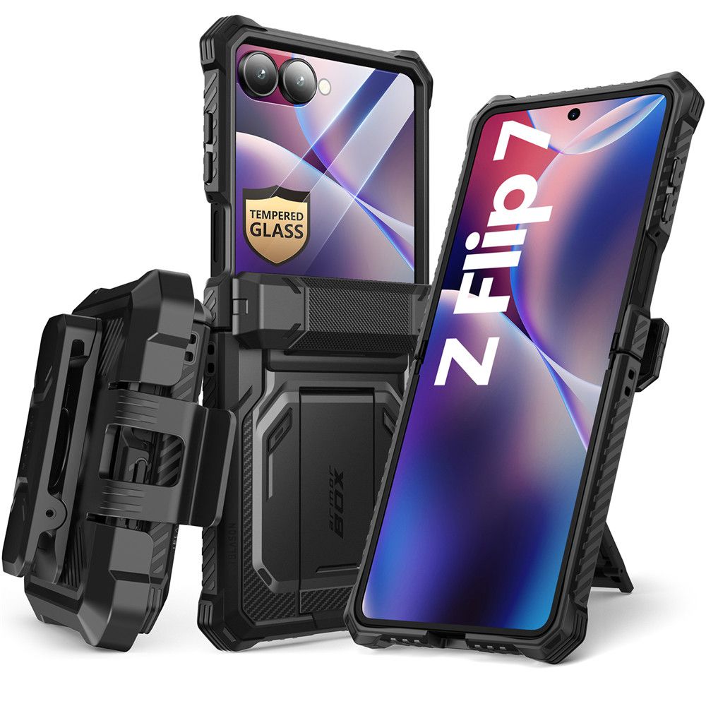 Supcase IBLSN Armorbox kotelo Samsung Galaxy Z Flip 7 - musta