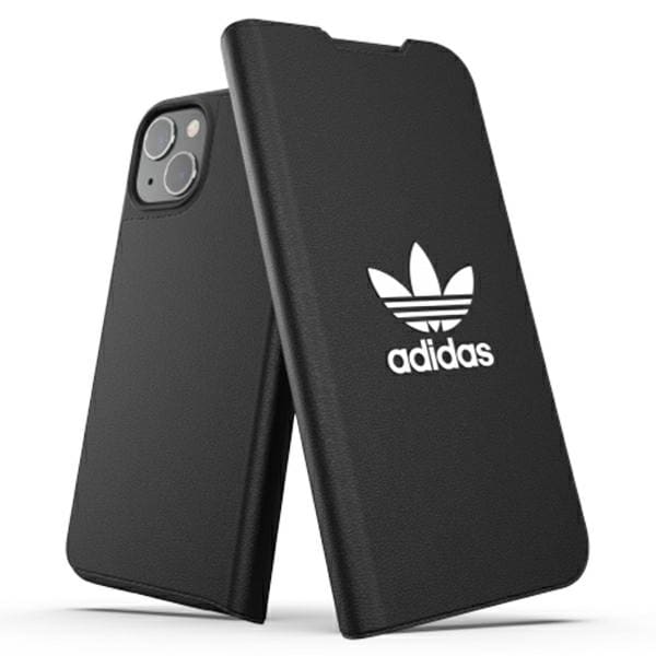Adidas OR Booklet Case BASIC hintaan iPhone 13 - musta ja valkoinen