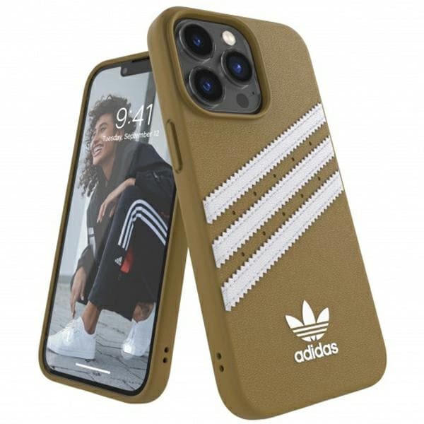 Adidas TAI valettu asia PU varten iPhone 13 Pro Max - Beige ja Gold