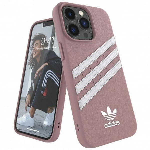 Adidas TAI valettu tapaus PU iPhone 13 Pro / iPhone 13 - vaaleanpunainen