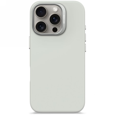 Decoded AntiMicrobial Silicone Backcover with MagSafe for iPhone 16 Pro - Gray - harmaa