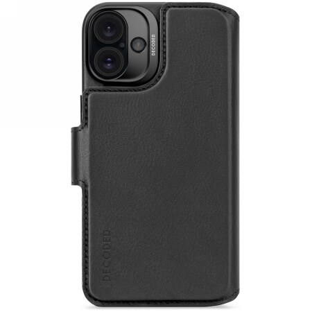 Decoded Nahka Irrotettava lompakko MagSafe Kotelo lompakko iPhone 16 Plus - Musta