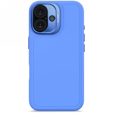 Decoded AntiMicrobial Silicone Stacks Backcover Case with MagSafe for iPhone 16 - Blue - Sininen
